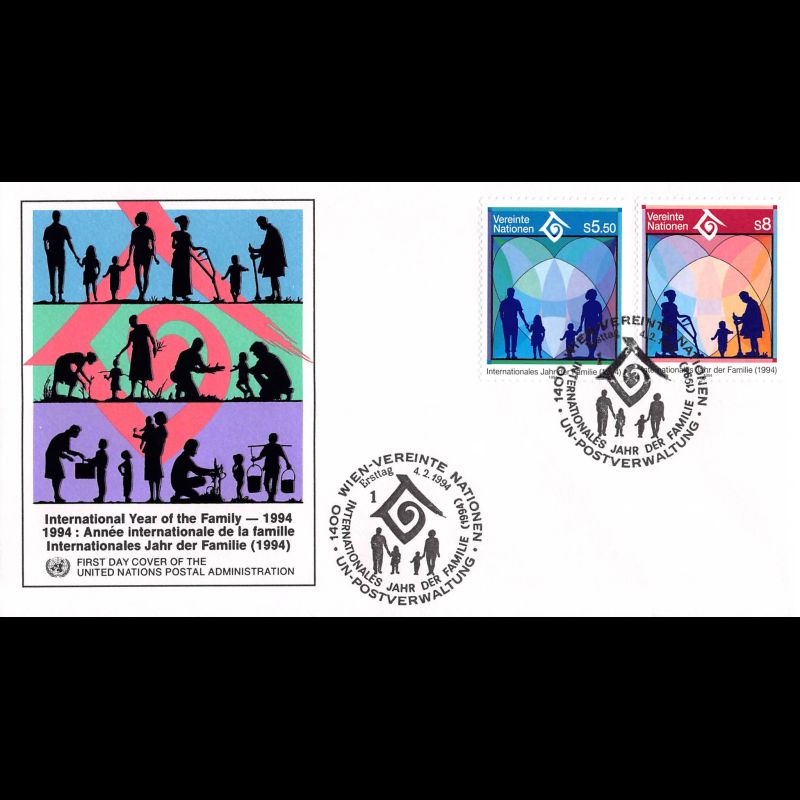 ONU Vienne - 1994 - 180 / 181 - Année internationale de la famille