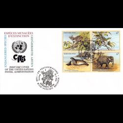 ONU Vienne - 1994 - 182 à 185 - Espèces animales menacées d'extinction