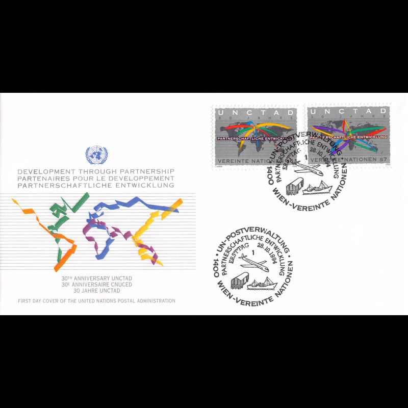 ONU Vienne - 1994 - 196 / 197 - 30e anniversaire de CNUCED