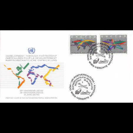 ONU Vienne - 1994 - 196 / 197 - 30e anniversaire de CNUCED