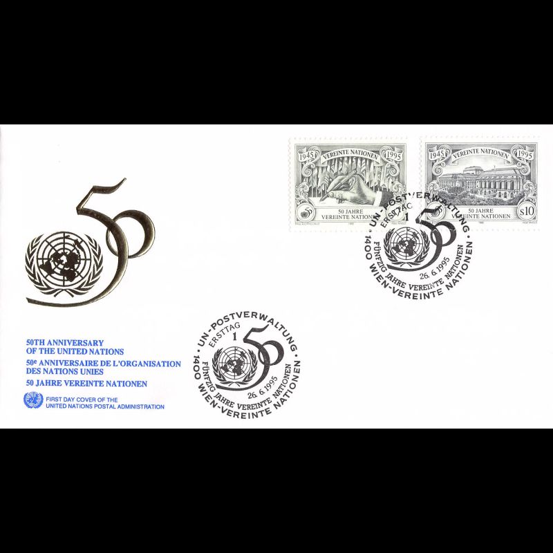 ONU Vienne - 1995 - 206 / 207 - 50e anniversaire des Nations Unies