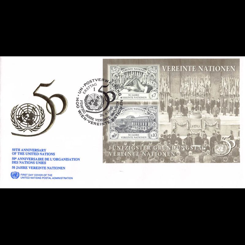 ONU Vienne - 1995 - BF 6 - 50e anniversaire des Nations Unies
