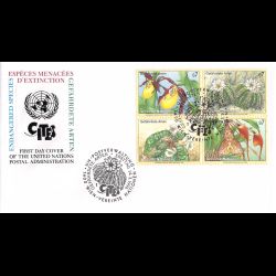 ONU Vienne - 1996 - 225 à 228 - Espèces végétales menacées d'extinction