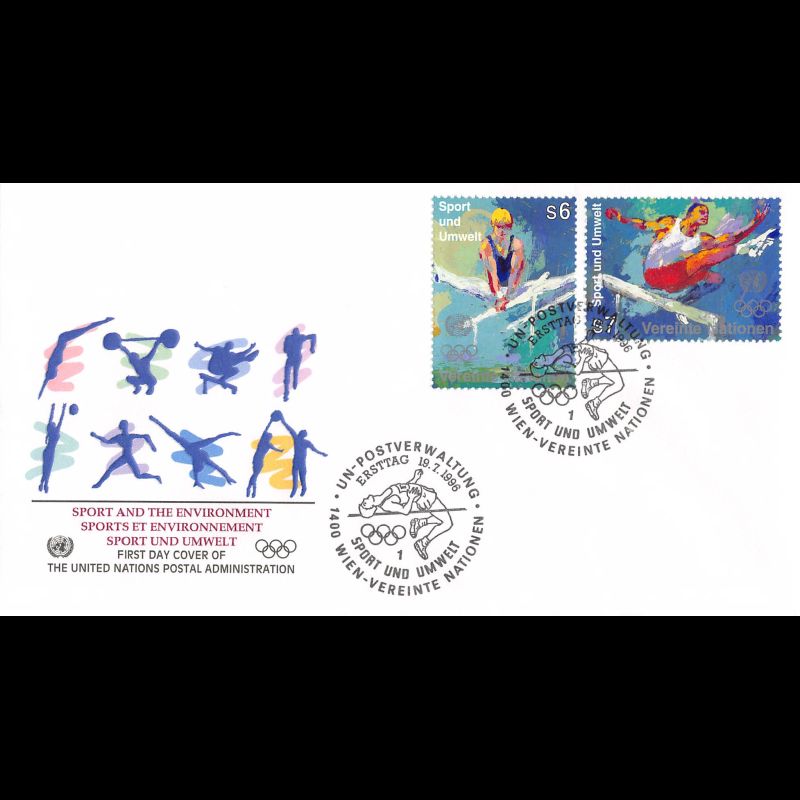 ONU Vienne - 1996 - 234 / 235 - Centenaires des Jeux Olympiques modernes