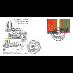 ONU Vienne - 1997 - 240 / 241 - Détails œuvre de Sagenji Yoshida. Phénix en vol