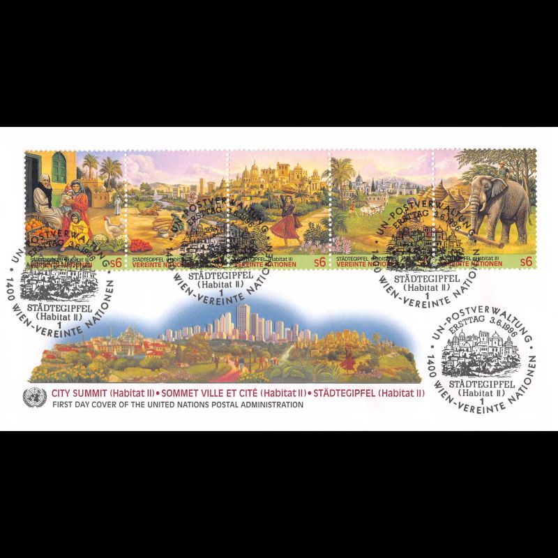 ONU Vienne - 1996 - 229 à 233 - Sommet ville et et citéà Istanbul (Turquie)