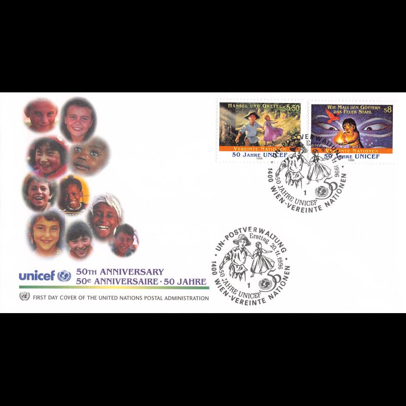 ONU Vienne - 1996 - 238 / 239 - Cinquantenaire UNICEF. Fonds pour l'enfance