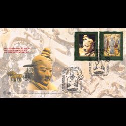 ONU Vienne - 1997 - 257 / 258 - Les guerriers d'argile. Mausolée du 1er empereur de Chine