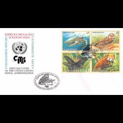 ONU Vienne - 1998 - 267 à 270 - Espèces animales menacées d'extinction