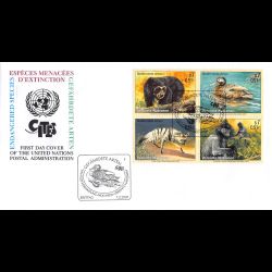 ONU Vienne - 2001 - 342 à 345 - Espèces animales menacées d'extinction