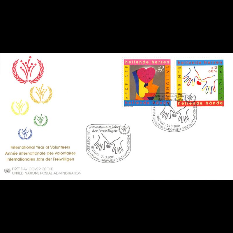 ONU Vienne - 2001 - 346 / 347 - Année internationale des volontaires