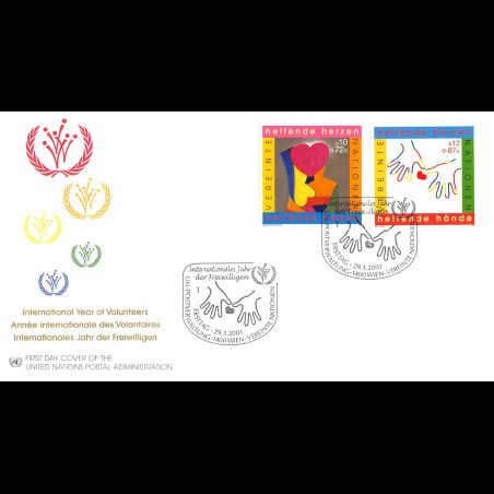 ONU Vienne - 2001 - 346 / 347 - Année internationale des volontaires