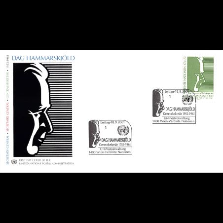 ONU Vienne - 2001 - 356 - 40e anniv de la mort de Dag Hammarskjöld