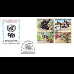 ONU Vienne - 2002 - 370 à 373 - Faune en voie de disparition