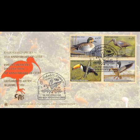 ONU Vienne - 2003 - 401 à 404 - Espèces animales menacées d'extinction