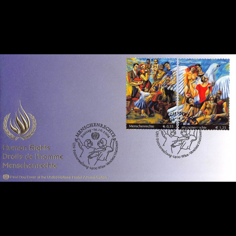 ONU Vienne - 2004 - 442 / 443 - Droits de l'homme. Décade d'éducation 1995-2004