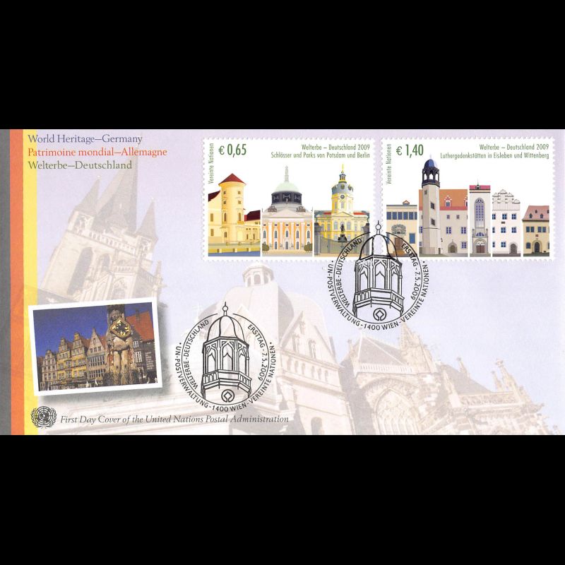 ONU Vienne - 2009 - 607 / 608 - Patrimoine mondial. Allemagne