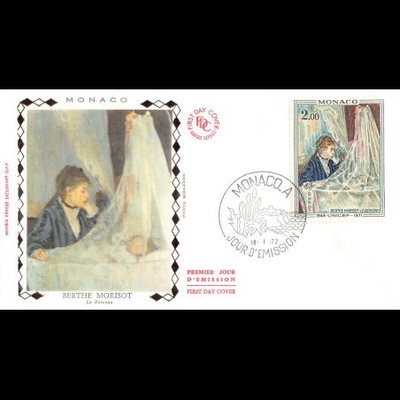 FDC soie - 25e Ann. de l’U.N.I.C.E.F. - Tableau, oblit PJ 18/1/72