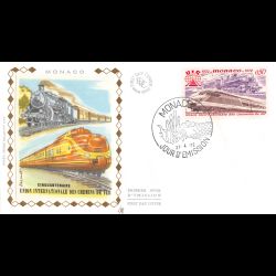 FDC soie - 50e Ann. de la fondation de l'U.I.C.F., oblit PJ 27/4/72