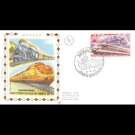 FDC soie - 50e Ann. de la fondation de l'U.I.C.F., oblit PJ 27/4/72