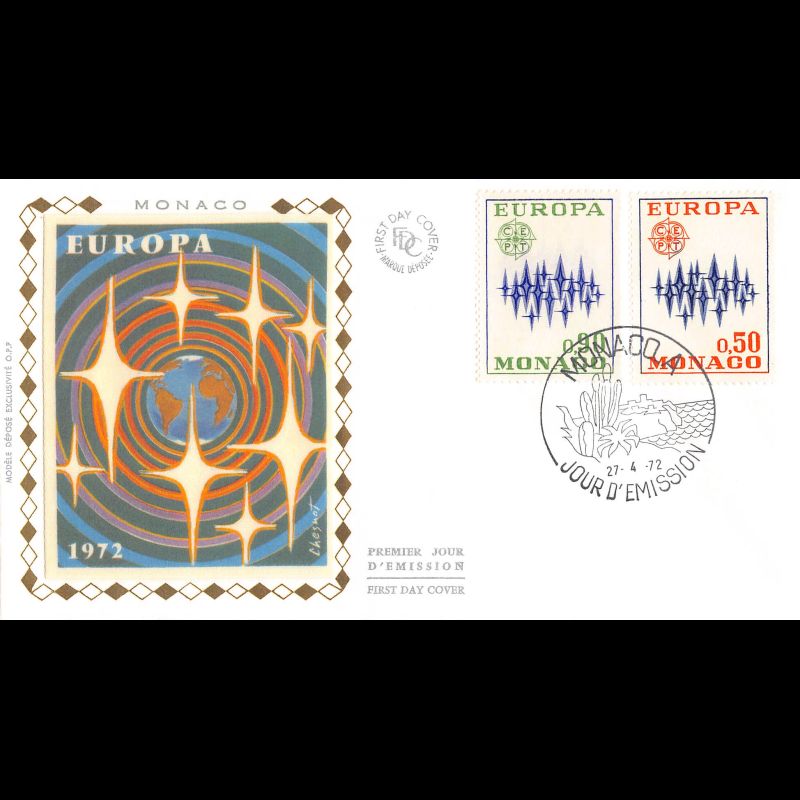 FDC soie - Europa 72, oblit PJ 27/4/72