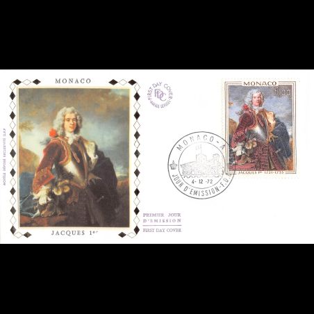FDC soie - Tableau - Jacques 1er, oblit PJ 4/12/72