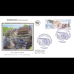 FDC soie - Salon philatélique de printemps - 6/4/2018 Sorgues