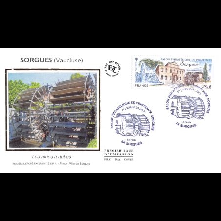 FDC soie - Salon philatélique de printemps - 6/4/2018 Sorgues