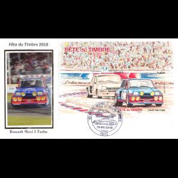 FDC soie - Fête du timbre - Renault maxi 5 Turbo - 10/3/2018 Paris