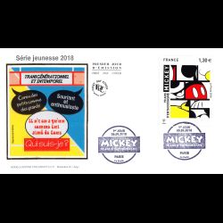 FDC soie - Mickey, 90 ans...