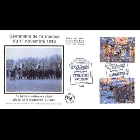 FDC soie - Centenaire de l'Armistice - 11/11/2018 Paris
