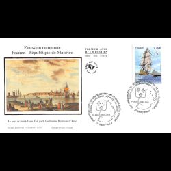 FDC soie - France République de Maurice - 25/9/2015 Saint-Malo