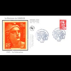 FDC soie - Marianne de Gandon (4992) - oblit 5/11/15 Paris