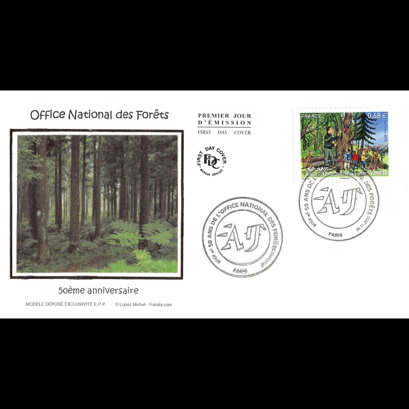 FDC soie - Office national des forêts - oblit 20/11/15 Paris