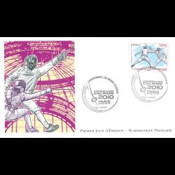 FDC LNF - Championnats du monde d'escrime (4511), oblit 22/10/2010 Paris