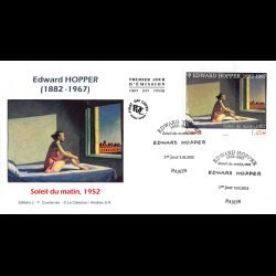 FDC - Tableau Edward Hopper, Soleil le matin, oblit 3/2/2012 Paris