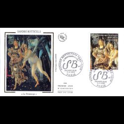 FDC soie - Tableau Sandro Botticelli (4518), oblit 4/11/2010 Paris