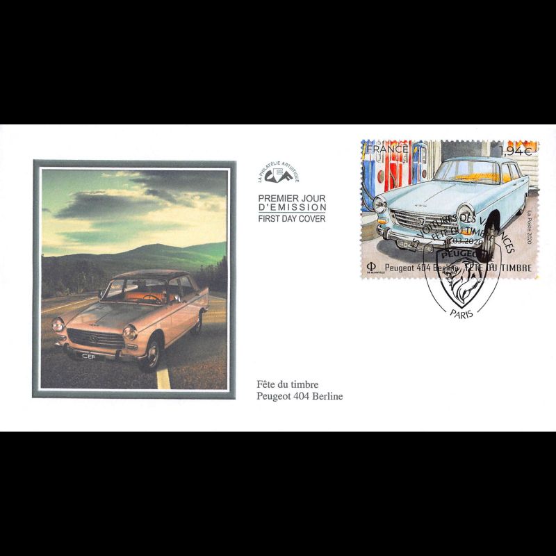 CEF - Fête du timbre. Peugeot 404 Berline - 28/3/2020 Paris
