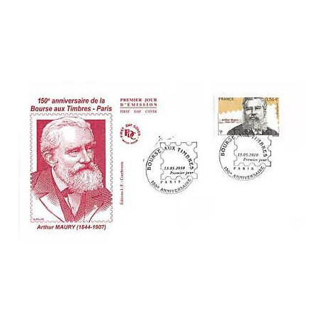 FDC - 150e anniv bourse aux timbres, Arthur Maury - oblit 13/5/2010 Paris