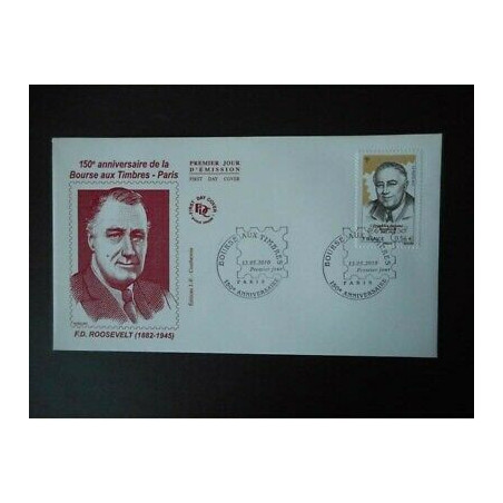 FDC - Bourse aux timbres, Franklin Delano Roosevelt - oblit 13/5/2010 Paris