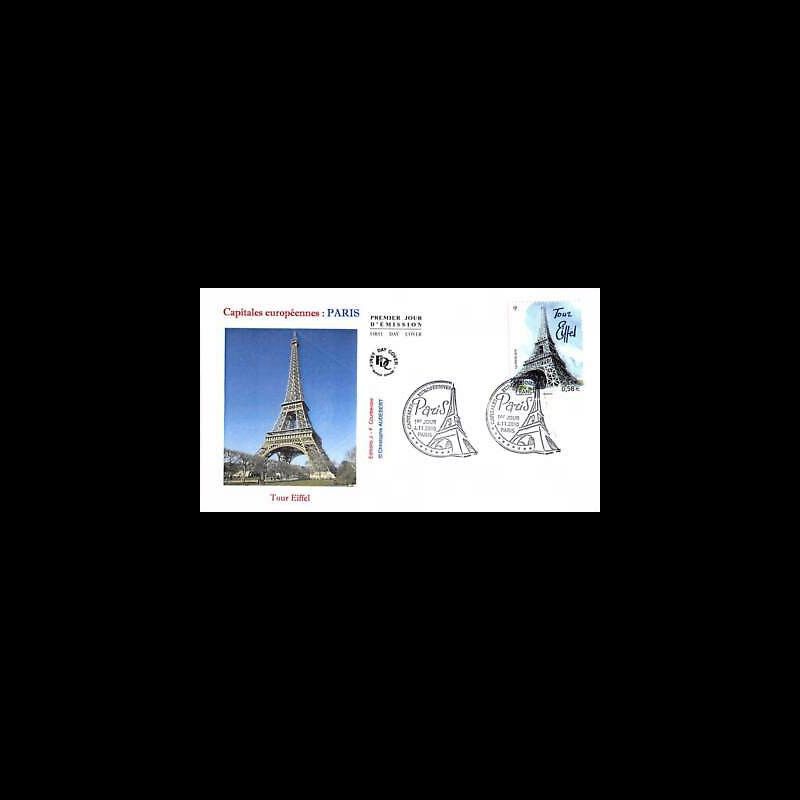 FDC - Capitales européennes, Paris, Tour Eiffel, oblit 4/11/10 Paris