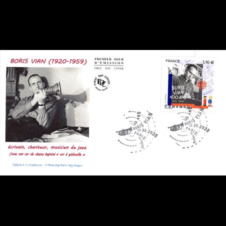 FDC JF - Boris VIAN (1920 - 1959) - 12/6/2020 Paris