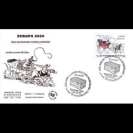 FDC JF - Europa. Anciennes routes postales - 7/5/2020 Strasbourg