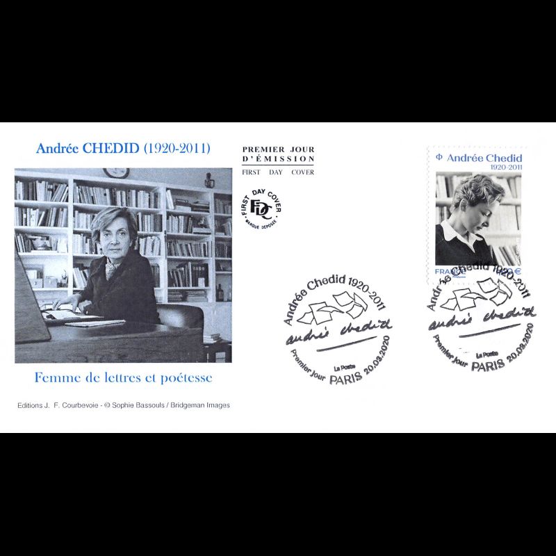 FDC JF - Andrée Chedid (1920 - 2011) - 20/3/2020 Paris