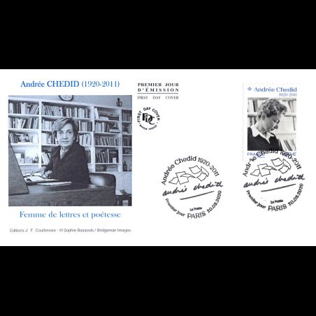 FDC JF - Andrée Chedid (1920 - 2011) - 20/3/2020 Paris