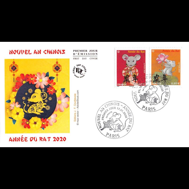 FDC JF - Nouvel an chinois. Année du rat - 17/1/2020 Paris