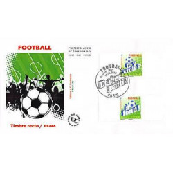 FDC - Football, timbre recto verso - oblit 13/6/2010 Paris