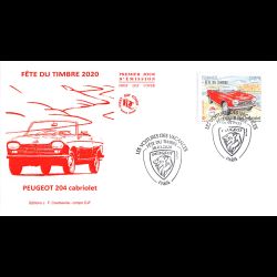 FDC JF - Fête du timbre. Peugeot 204 cabriolet - 28/3/2020 Paris