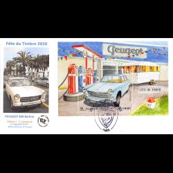 FDC JF - Bloc fête du timbre. Peugeot 404 Berline - 28/3/2020 Paris