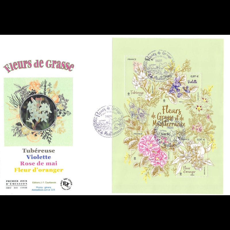FDC GF JF - Bloc fleurs de Grasse et de Méditerranée - 12/6/2020 Paris